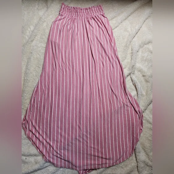 Pink Striped Maxi Skirt - Picture 3 of 4